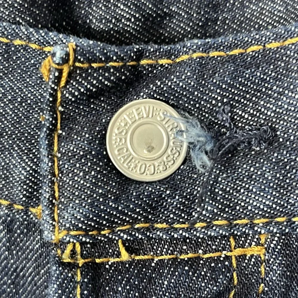 Levi's Men's 501 31x32 Original Straight Fit Jeans Dark Wash Button Fly